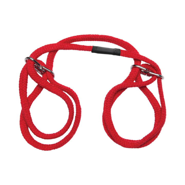 Japanese Style Bondage - 100% Cotton Wrist or Ankle Cotton Cuffs Red - Headshop.com