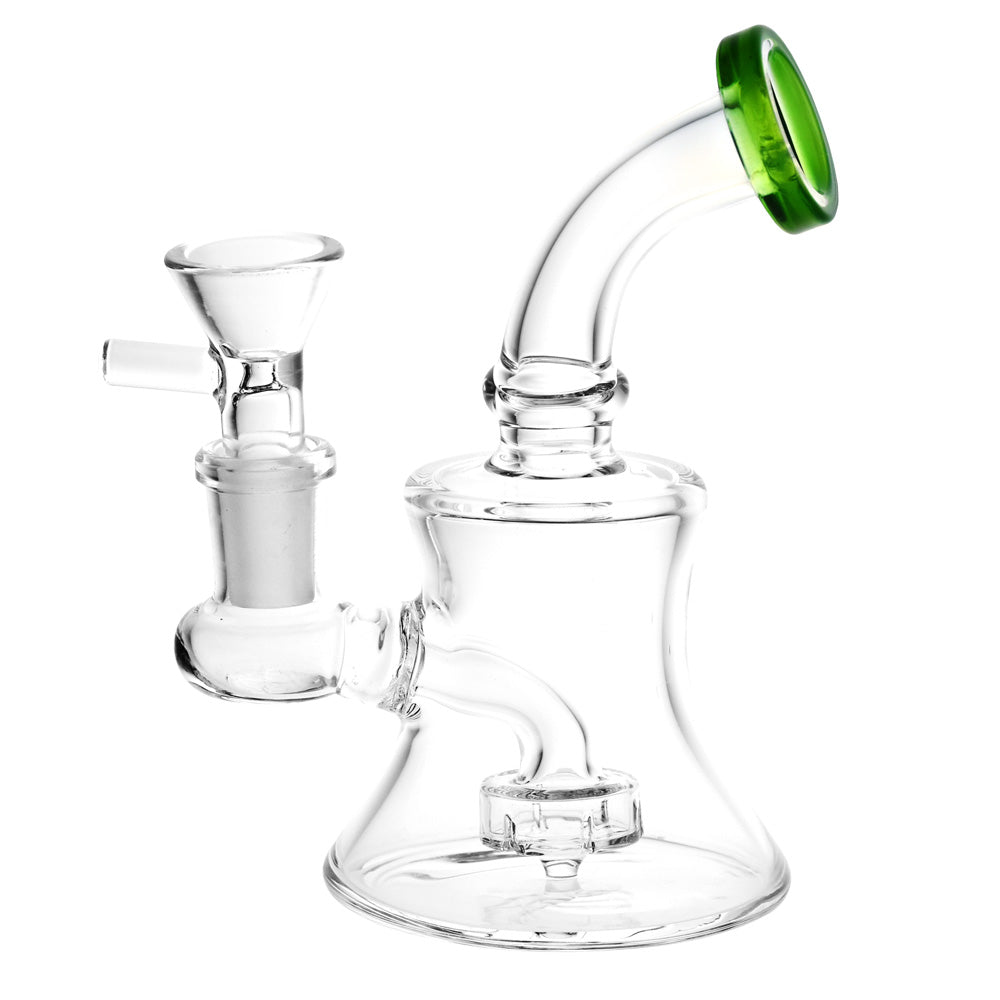 Bent Neck Bell Mini Water Pipe - 5"/14mm F/Colors Vary - Headshop.com