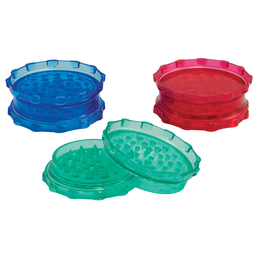 3" Acrylic 2pc Grinder - Colors Vary - Headshop.com