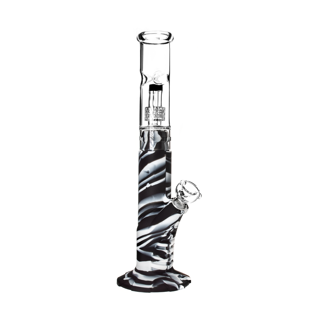 Medusa Customs Silicone Straight Pipe w/Percolator Water Pipe - Headshop.com
