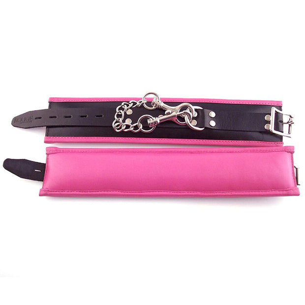 Rouge Padded Ankle Cuffs Black / Pink - Headshop.com