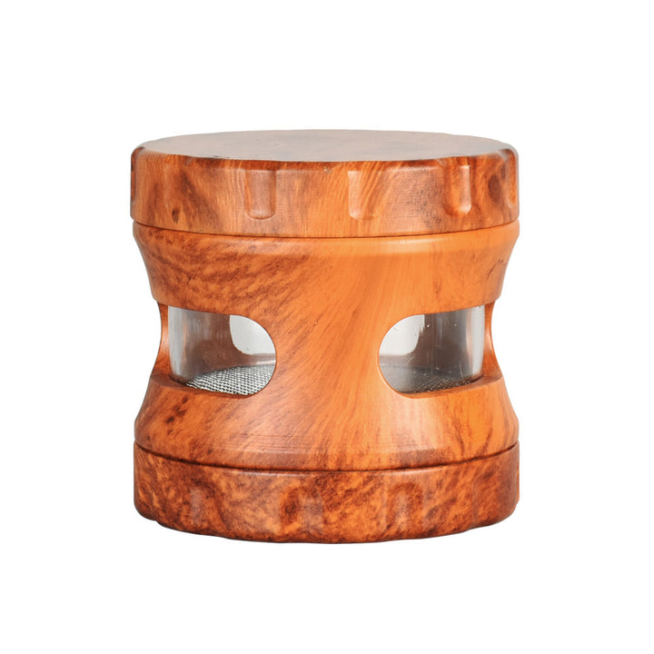 Resin Faux Wood Grinder w/ View Window - Headshop.com