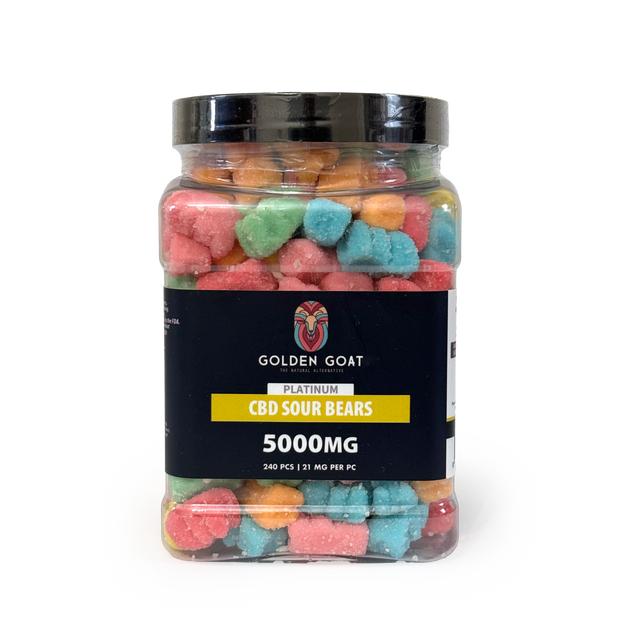CBD Platinum Gummies - Sour Bears 5000MG - Headshop.com