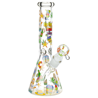 Spring Break 2024 Glass Beaker Water Pipe | 10" | 14mm F - Headshop.com