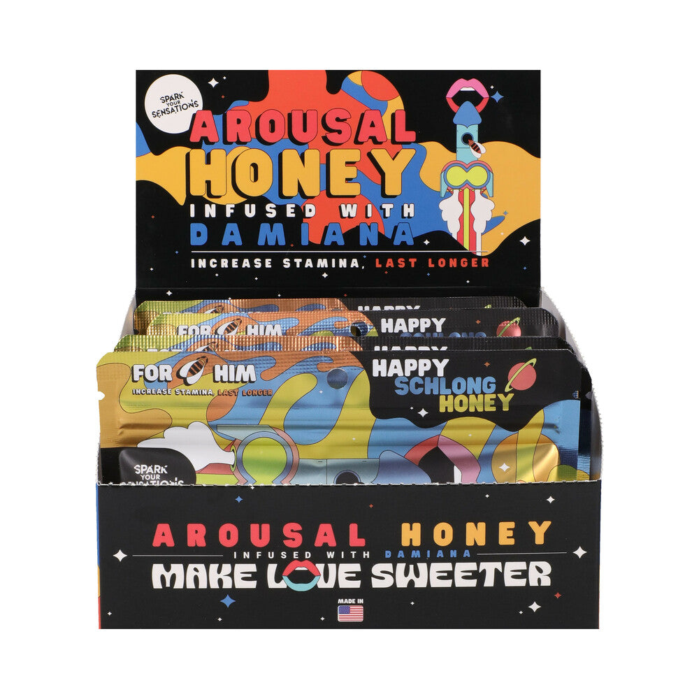 Happy Schlong Honey Arousal Honey 12-Pack Display - Headshop.com