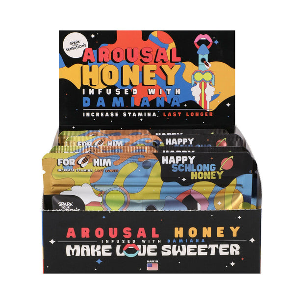 Happy Schlong Honey Arousal Honey 12-Pack Display - Headshop.com