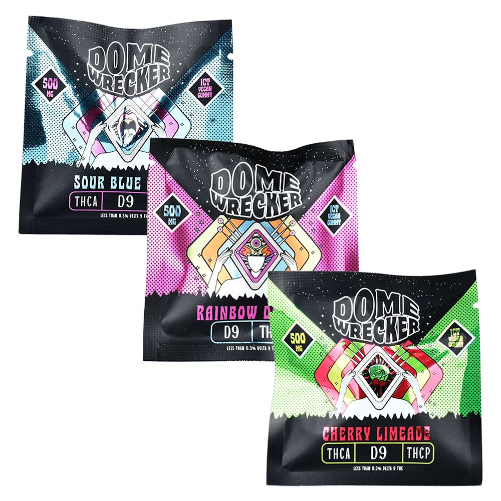 HiXotic Dome Wrecker D9+THCA+THCP Vegan Gummy | 500mg | 20pk - Headshop.com