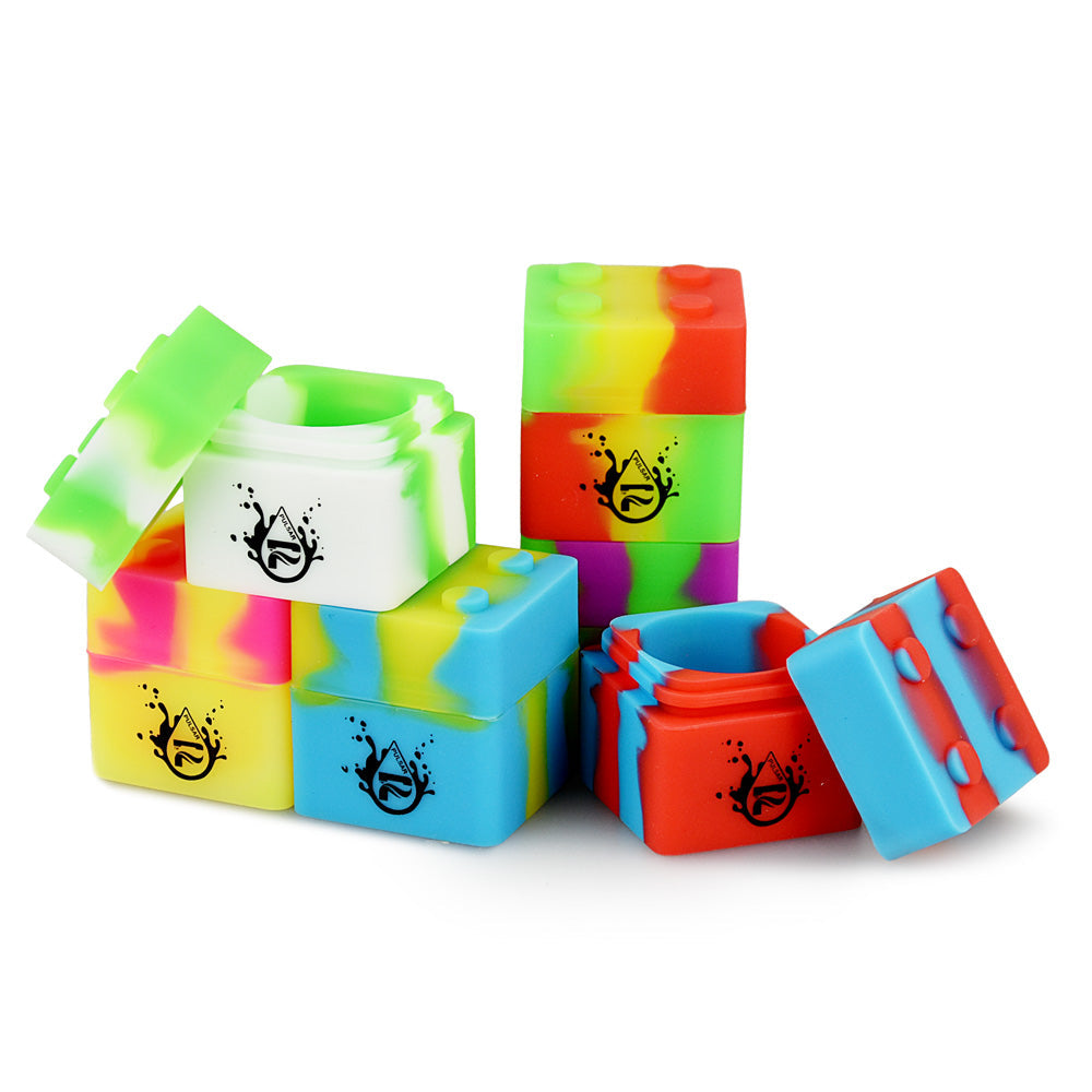 25PC DISPLAY - Pulsar RIP Series Silicone Container - 9ml / Assorted Colors - Headshop.com
