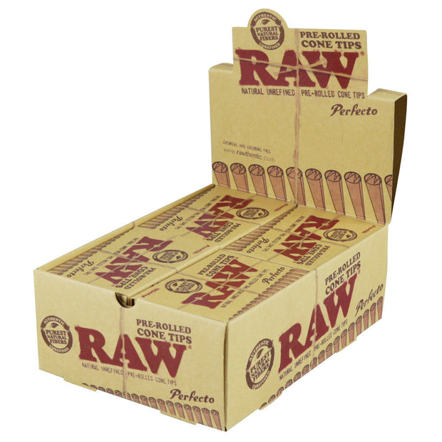 20PC DISPLAY - Raw Perfecto Pre-Rolled Cone Tips - Headshop.com