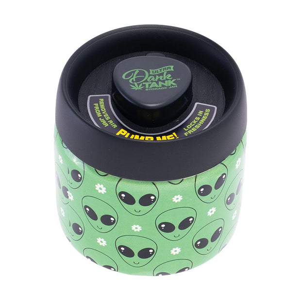 Fujima Dank Tank Vacuum Glass Jar - 4.2" / Green Alien - Headshop.com