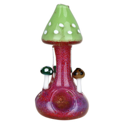 Mushroom Buddies Standing Glass Hand Pipe - 4" - Headshop.com