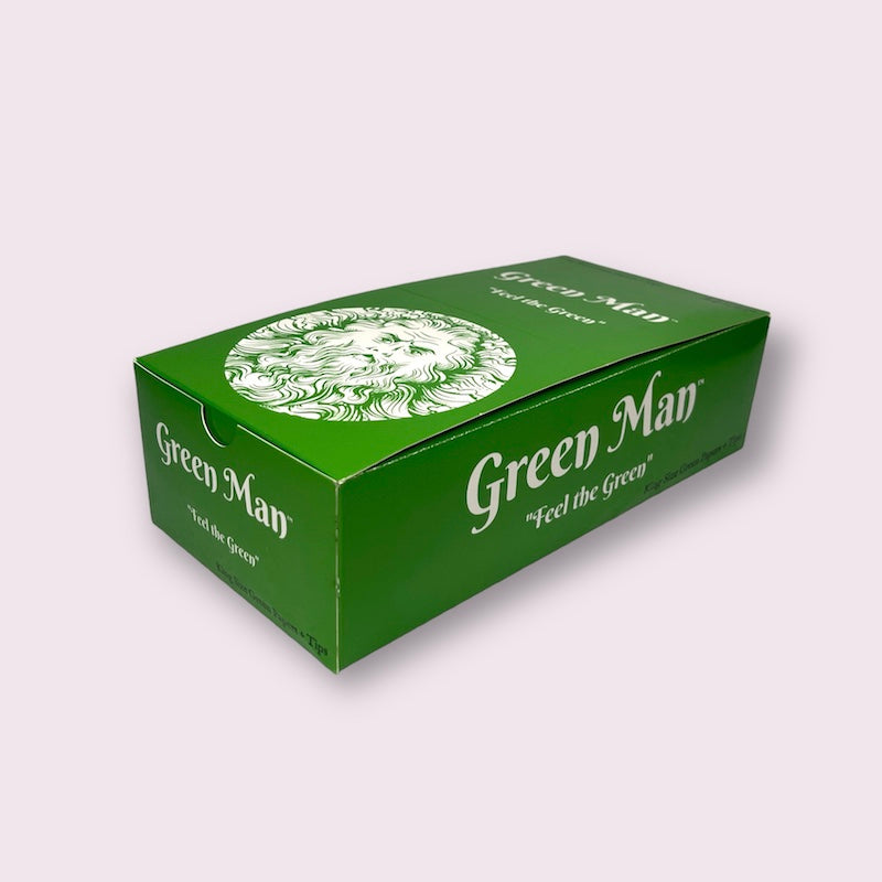 Green Man King Size Green Rice Papers with Pre-Rolled Tips Box - Headshop.com