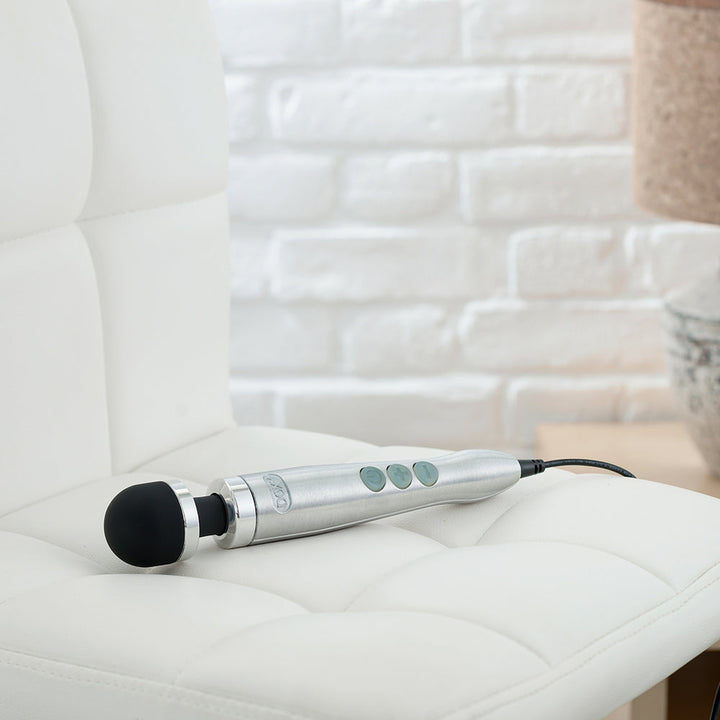 Doxy Die Cast 3 Compact Wand Vibrator Brushed Metal - Headshop.com