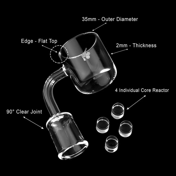 QUAD CORE REACTOR QUARTZ BANGER - 90° DEGREE | YL - Headshop.com