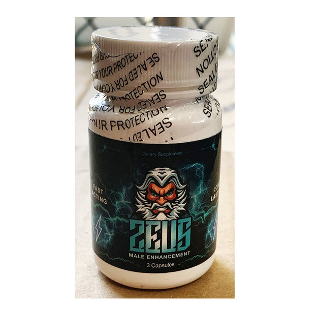 Zeus Plus Male Supplement Pill Bottle (3) - Headshop.com