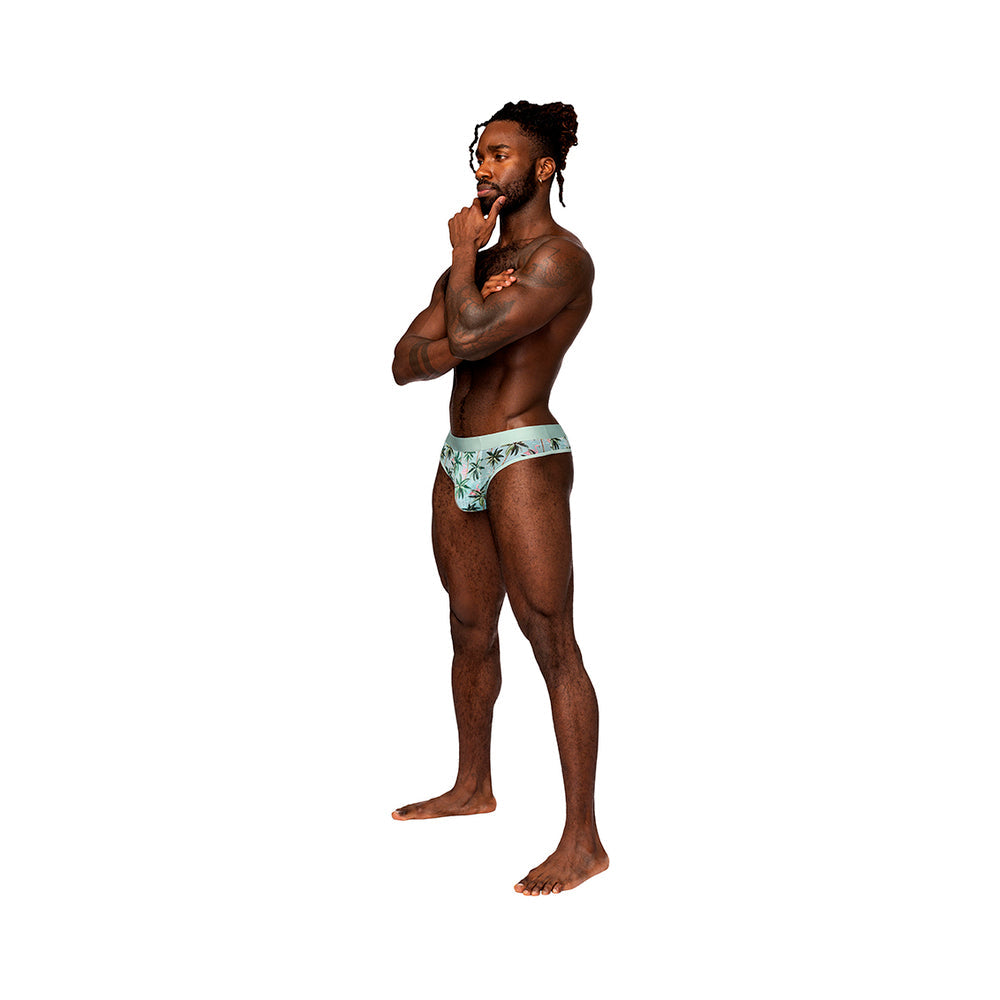 Male Power Sheer Prints Sheer Thong Flamingo L/XL - Headshop.com