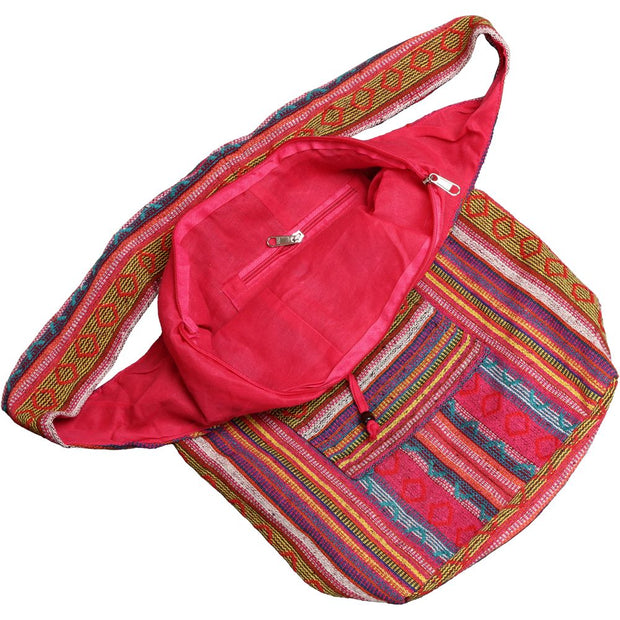 Threadheads Aztec Patchwork Shoulder Sling Bag - 14"x16" / Colors Vary - Headshop.com