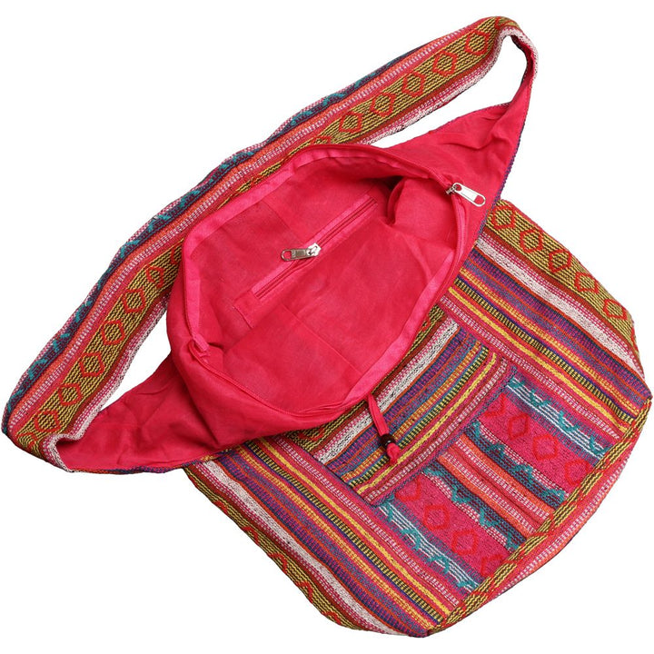 Threadheads Aztec Patchwork Shoulder Sling Bag - 14"x16" / Colors Vary - Headshop.com