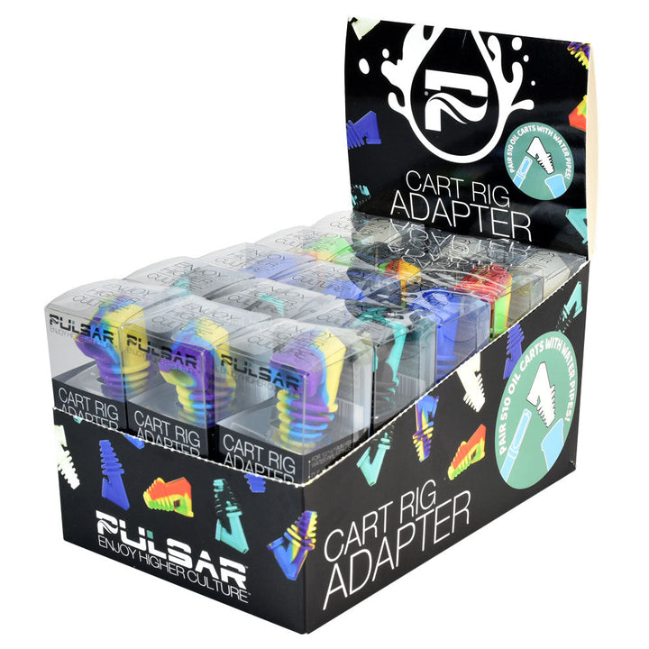 Pulsar Silicone Cart Rig Adapter - Assorted - 30PC DISPLAY - Headshop.com