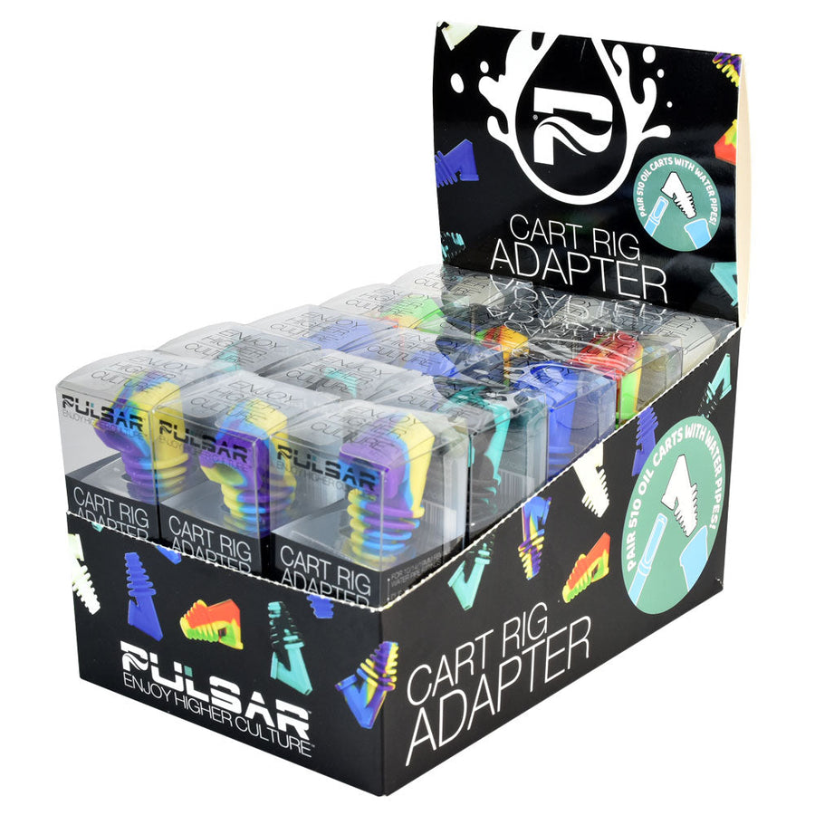 Pulsar Silicone Cart Rig Adapter - Assorted - 30PC DISPLAY - Headshop.com