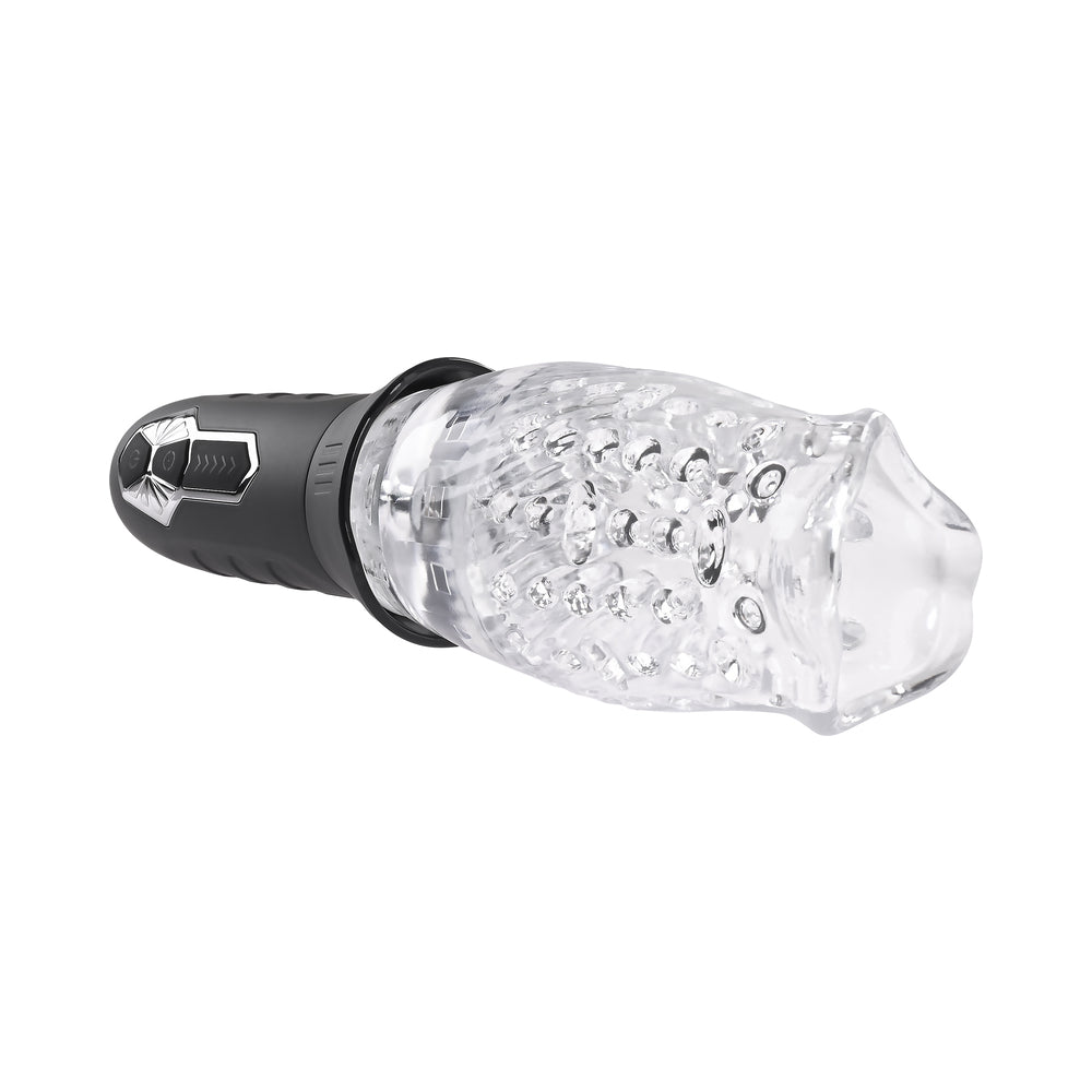 Zero Tolerance Cyclone Rechargeable Vibrating Spinning Stroker Black Clear - Headshop.com