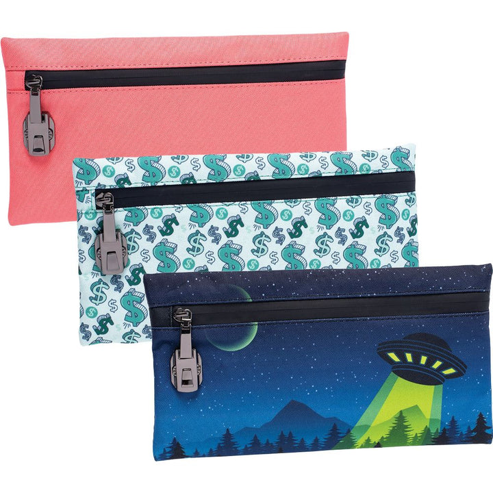 Smell Proof Zippered Fabric Pouch | 11" x 6" - Headshop.com