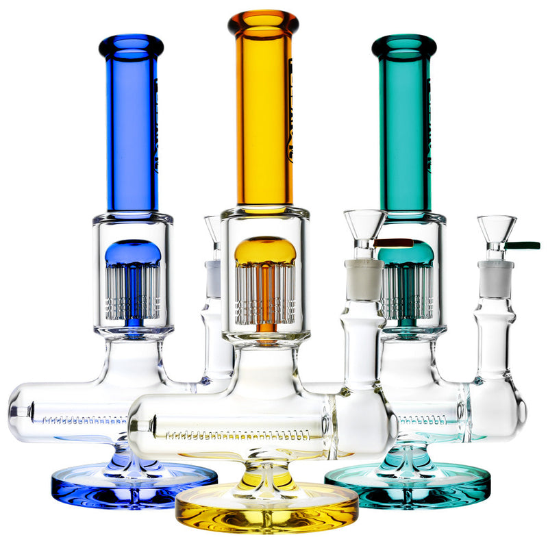 Pulsar Jellyfish Inline Perc Water Pipe- 11"/14mm F/Colors Vary - Headshop.com