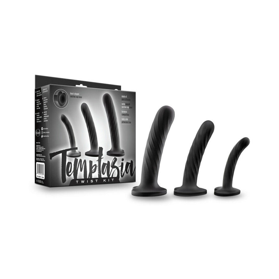 Temptasia Twist Kit 3-Piece Silicone Dildo Set Black - Headshop.com