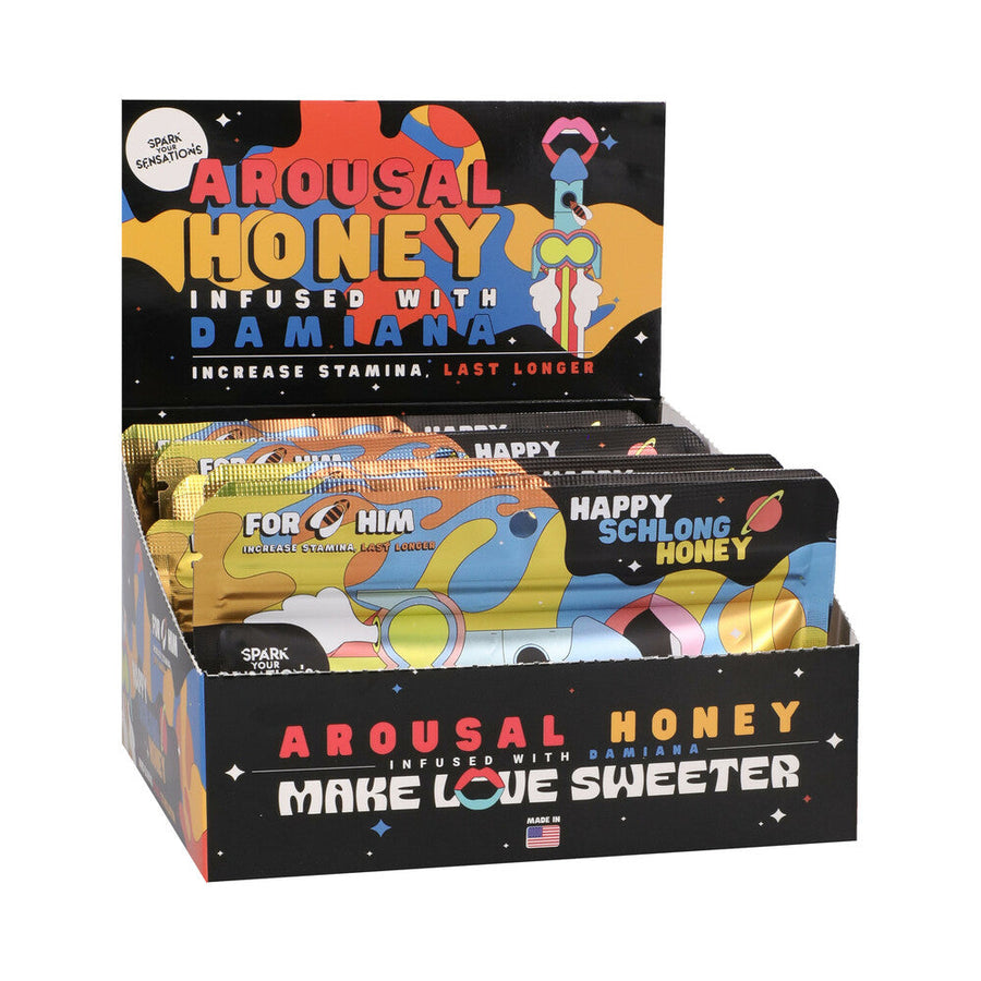 Happy Schlong Honey Arousal Honey 12-Pack Display - Headshop.com