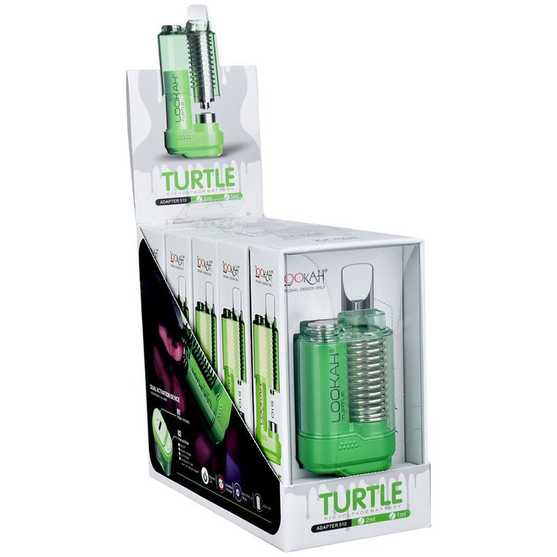 Lookah Turtle Variable Voltage 510 Battery | 500mAh | 5pc Display - Headshop.com
