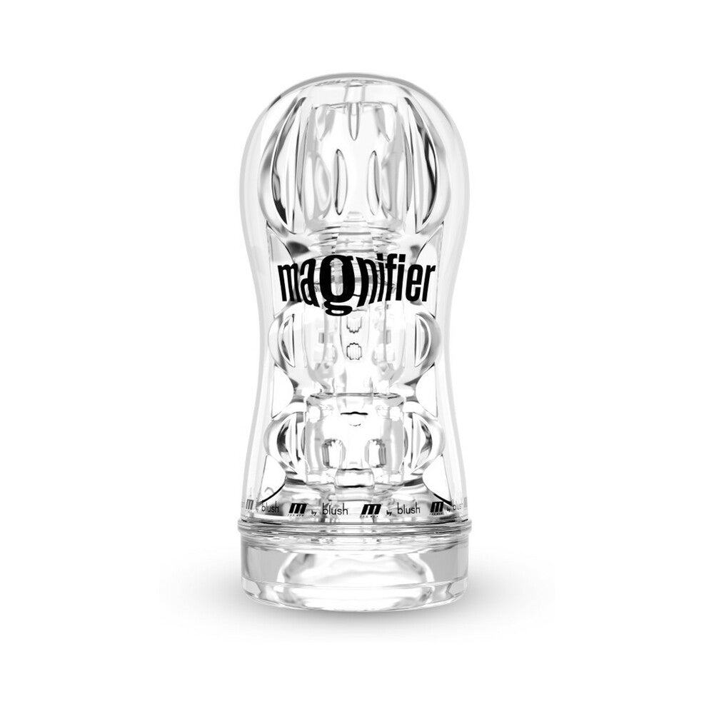 M for Men Soft + Wet Magnifier Self-Lubricating See-Through Stroker Clear - Headshop.com