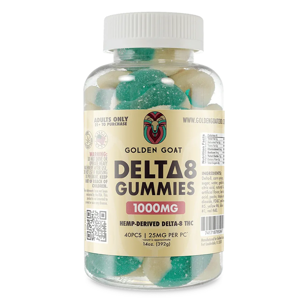 Delta 8 Gummies 1000mg - Blue Raspberry Rings - Headshop.com