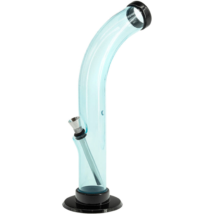 Acrylic Curved Tube Bong 10''