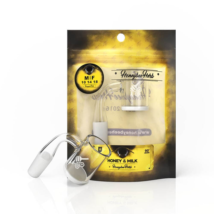 Honey & Milk Quartz Banger - 90° Degree | YL - Headshop.com