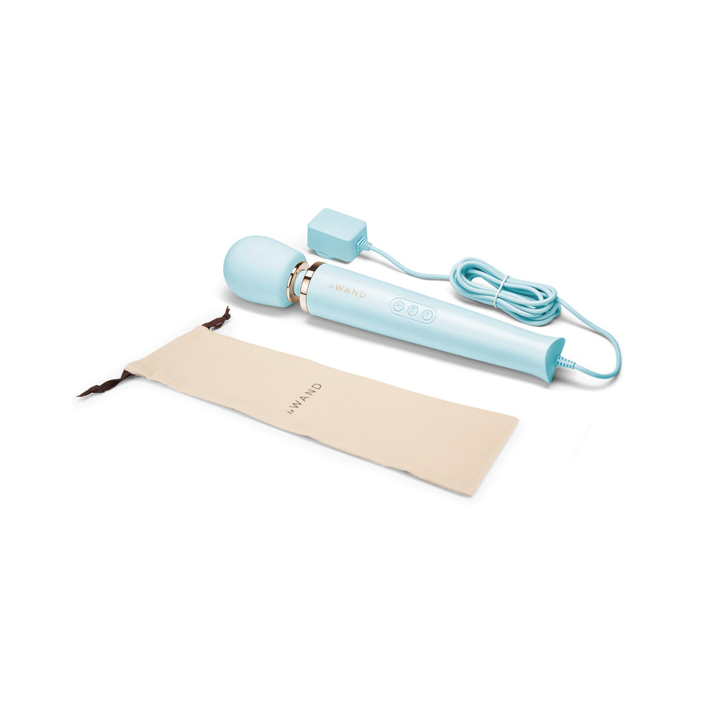 Le Wand Plug-In Vibrating Massager Sky Blue - Headshop.com