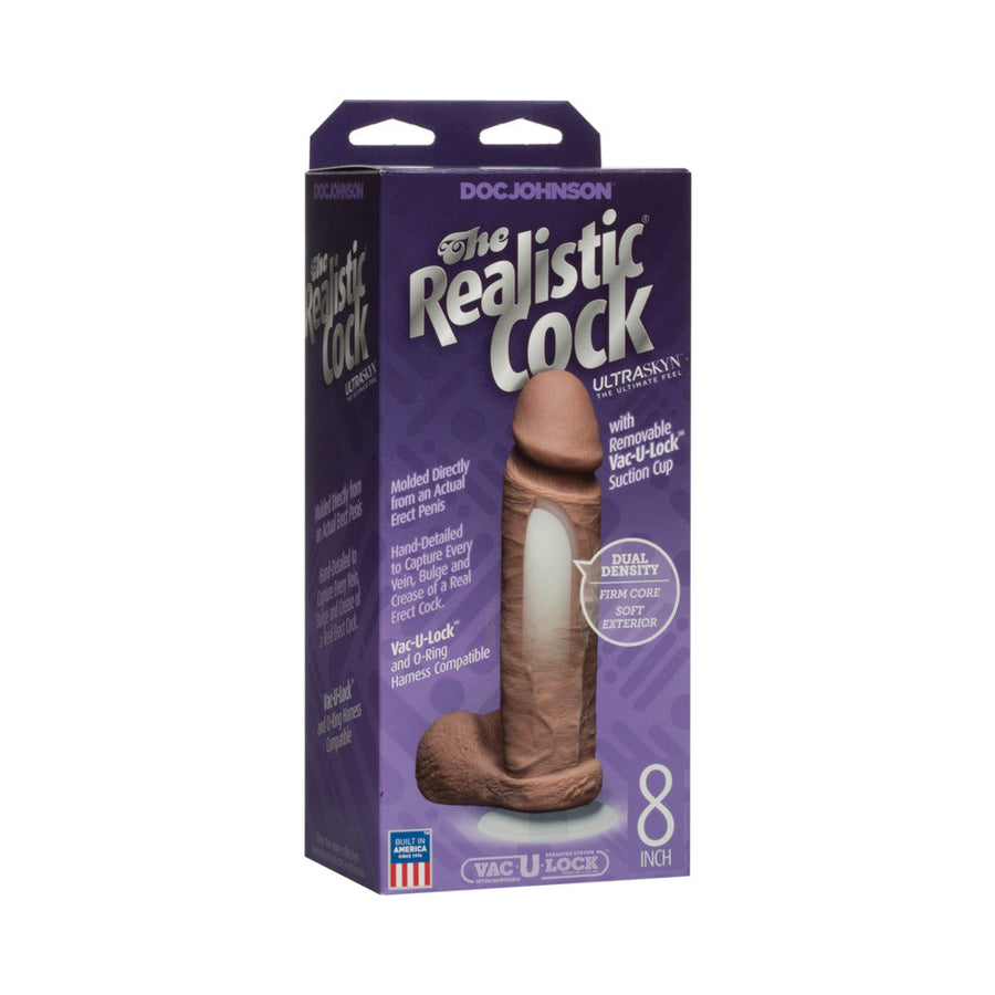 The Realistic Cock - UR3 - 8 Inch Brown - Headshop.com