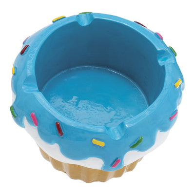 4PC DISPLAY - Fujima Cupcake Polystone Ashtray - 3.25" / Assorted Colors - Headshop.com