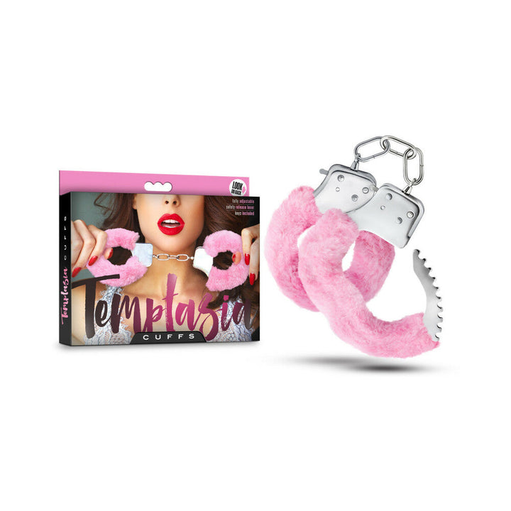 Temptasia Adjustable Faux Fur Cuffs Pink - Headshop.com