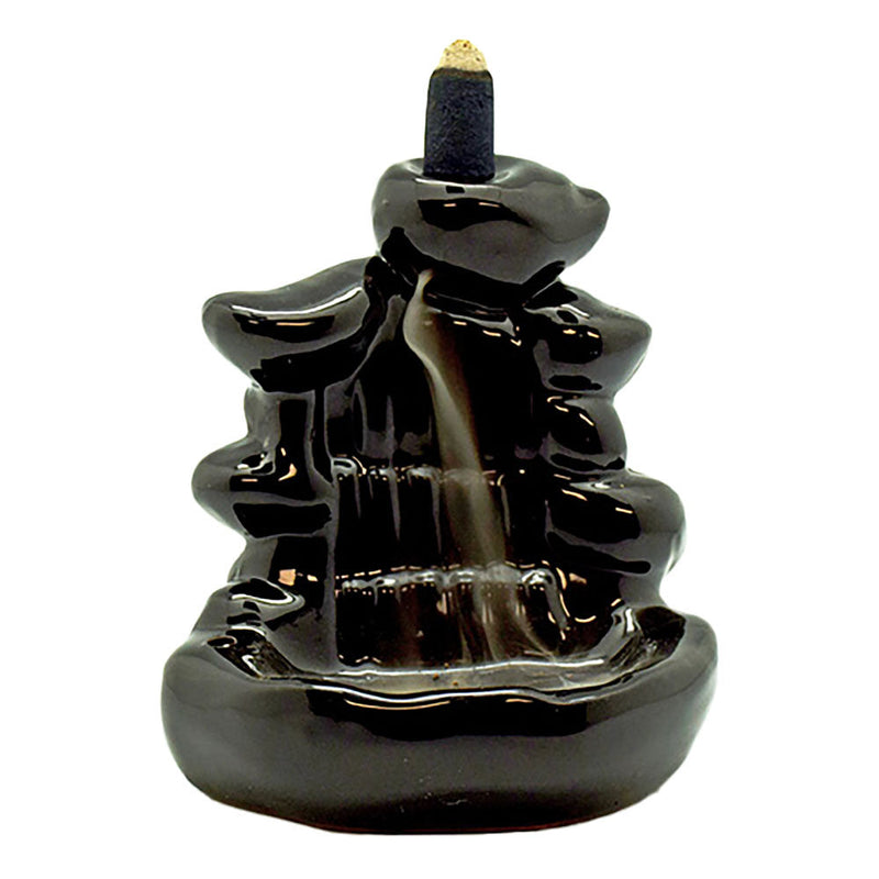 Cascade Steps Ceramic Backflow Incense Burner - 4.5" - Headshop.com