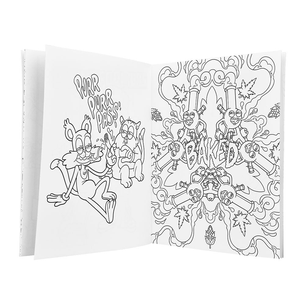Wood Rocket High AF 2 Adult Coloring Book - 8.5"x11" - Headshop.com