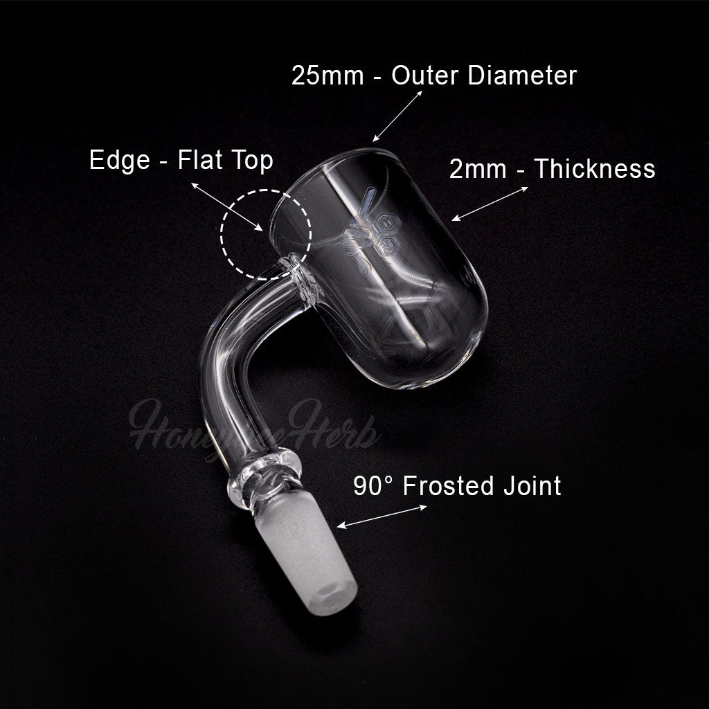 HONEY CYCLONE QUARTZ BANGER - 90° DEGREE | YL - Headshop.com