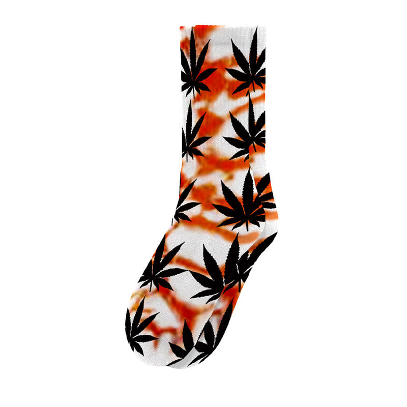 6PK - Blazing Buddies Socks - Tie-Dye Leaves - Headshop.com