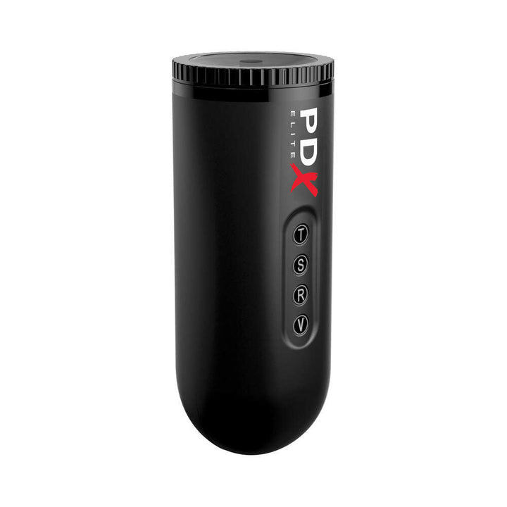 PDX Elite Moto Blower Rechargeable Thrusting Vibrating Suction Masturbator Clear/Black - Headshop.com