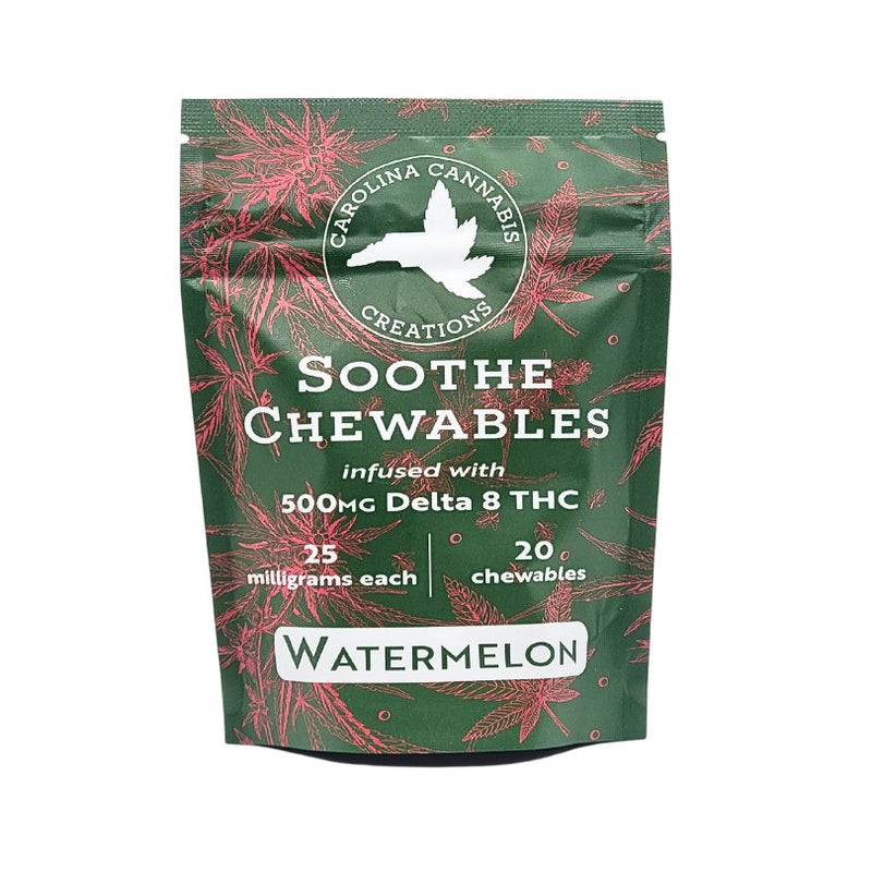Soothe Chewables | Delta 8 | Watermelon 20ct bag - Headshop.com