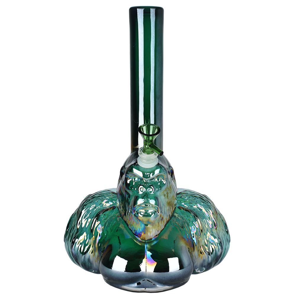 Iridescent Gorilla Soft Glass Water Pipe - 14" - Headshop.com