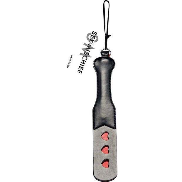 Sportsheets Sex & Mischief Heart Paddle Black - Headshop.com