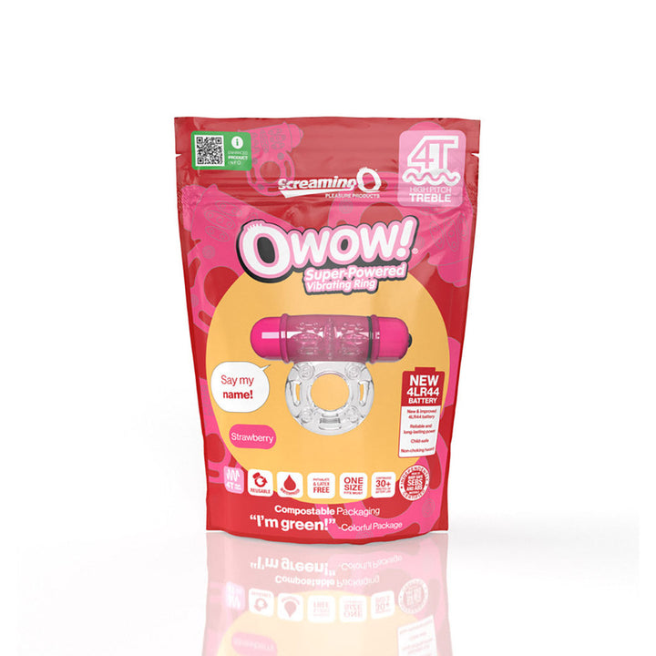 Screaming O 4T OWow Vibrating Cockring Strawberry - Headshop.com
