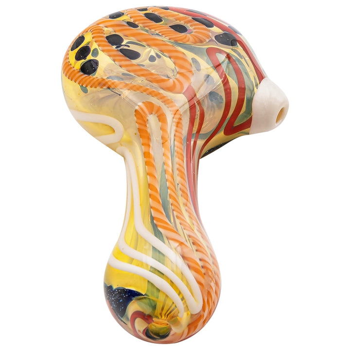 LA Pipes "Dollar Pancake" Dichroic Color-Changing Spoon Glass Pipe - Headshop.com