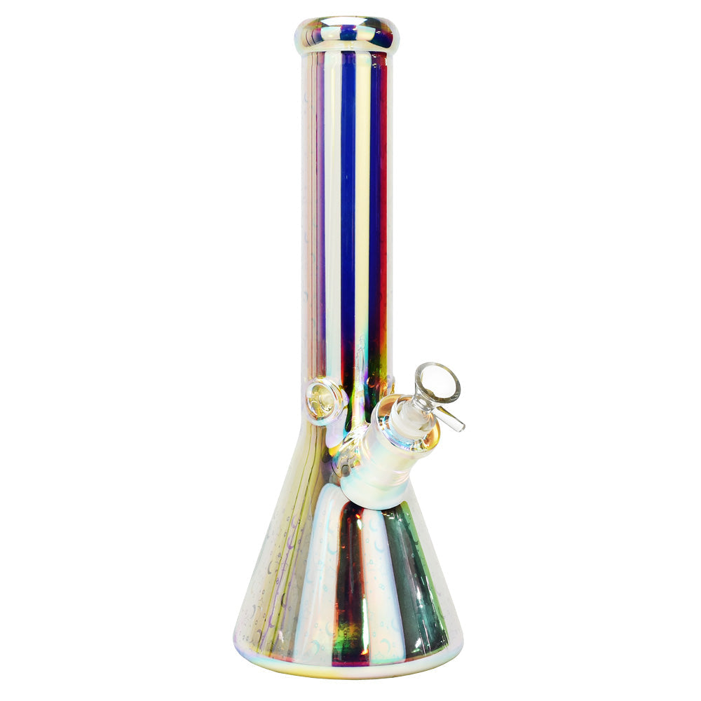 Space Party Beaker Water Pipe w/ LED Light - 14" / 14mm F - Headshop.com