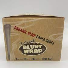 Blunt Wrap Organic Hemp Cones King Size 30pc